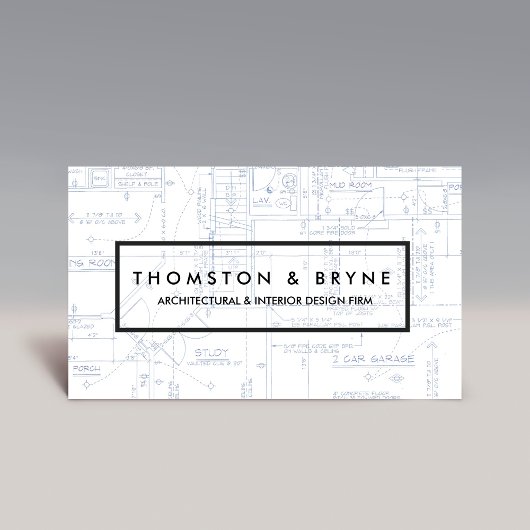 Zuhause-Konstruktion und Architektur-Blueprint Visitenkarte