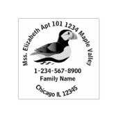 Zuhause-Kontaktinformationen der Atlantic Puffswim Gummistempel (Prägung)