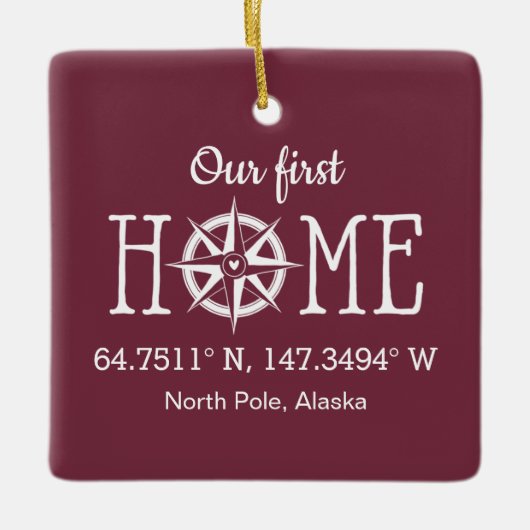 Zuhause-Koordinaten - wählen Sie Hintergrund-Farbe Keramikornament (Vorderseite)