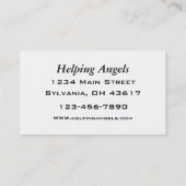 Zuhause Krankenversicherungskarte Visitenkarte (Rückseite)