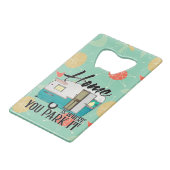 Zuhause-Kreditkartenschalter Geldbeutel Flaschenöffner (Vorderseite Schrägansicht)