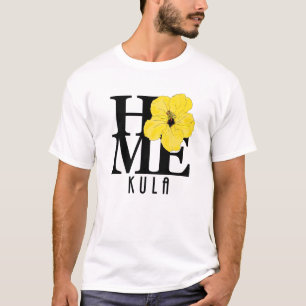 ZUHAUSE Kula Yellow Hibiskus (Frontabdruck) T-Shirt