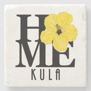 ZUHAUSE Kula Yellow Hibiskus Steinuntersetzer