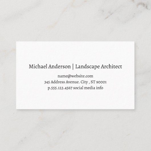 Zuhause Landscaping | Rasendienst Visitenkarte (Rückseite)