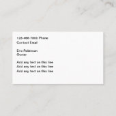 Zuhause Landscaping-Visitenkarten für einen Landsc Visitenkarte (Rückseite)