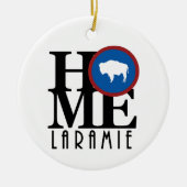 ZUHAUSE Laramie Wyoming Keramik Ornament (Vorne)