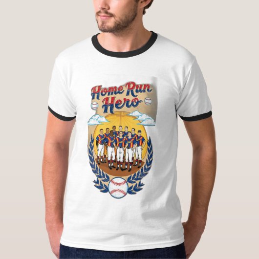 Zuhause Lauf Hero. T-Shirt (Vorderseite)