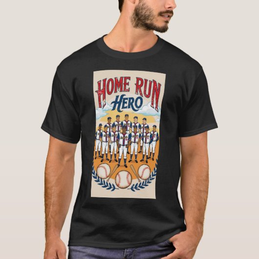 Zuhause Lauf Hero. T-Shirt (Vorderseite)