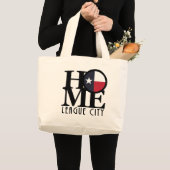 ZUHAUSE League City Texas Jumbo Stoffbeutel (Vorderseite (Produkt))