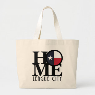 ZUHAUSE League City Texas Jumbo Stoffbeutel