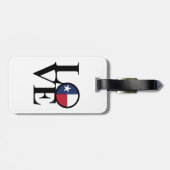 ZUHAUSE & LIEBE Texas Gepäckmarke Gepäckanhänger (Rückseite horizontal)
