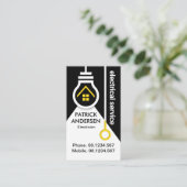 Zuhause Light Bulb Switch Elektrisch Visitenkarte (Stehend Vorderseite)