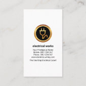 Zuhause Light Bulb Switch Elektrisch Visitenkarte (Rückseite)