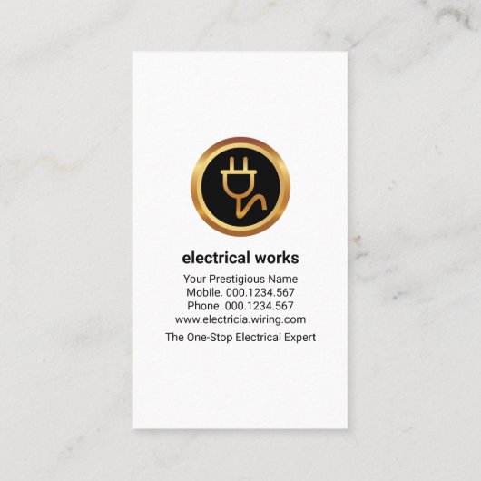 Zuhause Light Bulb Switch Elektrisch Visitenkarte (Rückseite)