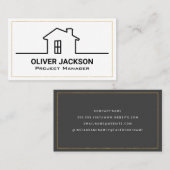 Zuhause Line Zeichnend Illustration Visitenkarte (Vorne/Hinten)