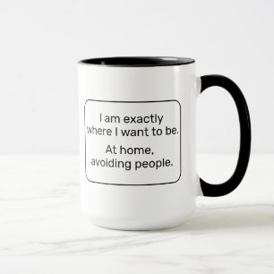 Zuhause (linkshändig, schwarz) tasse