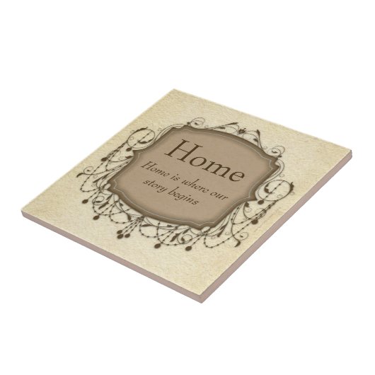 Zuhause, Linsmental Message Chandelier Tile Plaque Fliese (Seite)