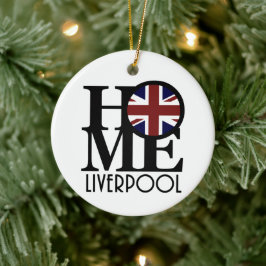 ZUHAUSE Liverpool (britische Flagge) Keramik Ornament