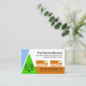 Zuhause-Lkw-Fahrer für den Transport Landschaftsfa Visitenkarte (Stehend Vorderseite)