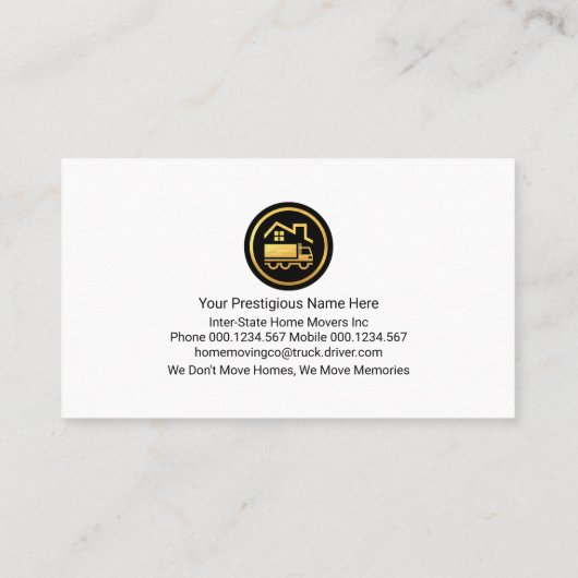 Zuhause-Lkw-Fahrer für den Transport Landschaftsfa Visitenkarte (Rückseite)