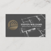 Zuhause Logo | Blueprint Visitenkarte (Vorderseite)