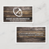 Zuhause-Logo für Bauhammer | Holzkarten Visitenkarte (Vorne/Hinten)