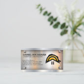 Zuhause-Logo für BauHardhat | Metallschrauben Visitenkarte (Stehend Vorderseite)