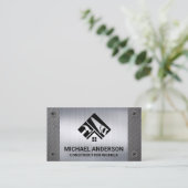 Zuhause-Logo für Bauwerkzeuge | Metall | Schrauben Visitenkarte (Stehend Vorderseite)