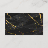 Zuhause-Logo für den Bau | Schwarzer Marmor Visitenkarte (Rückseite)