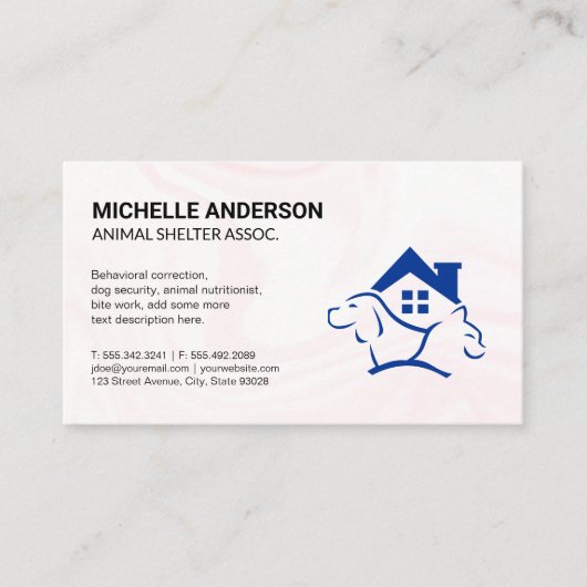 Zuhause-Logo für die Hundehütte Visitenkarte (Vorderseite)
