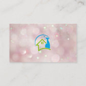 Zuhause-Logo für Spray-Reinigung | Boke Visitenkarte (Rückseite)