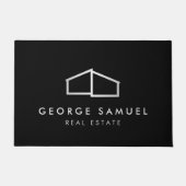 Zuhause-Logo-Realtor Schwarz & Weiß Fußmatte (Vorderseite)