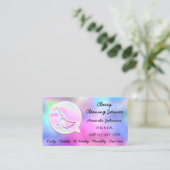 Zuhause-Logo-Reinigen von Dienstmädchen für Reinig Visitenkarte (Stehend Vorderseite)