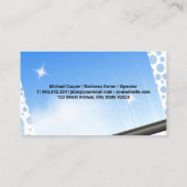 Zuhause Logo | Window Clean Squeegee Business Card Visitenkarte (Rückseite)