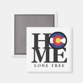 ZUHAUSE Lone Tree Colorado 4x4" Magnet (Vorderseite/Rückseite)