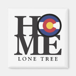 ZUHAUSE Lone Tree Colorado 4x4" Magnet