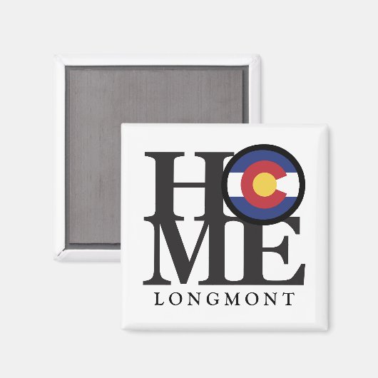ZUHAUSE Longmont Colorado 4x4" Magnet (Vorderseite/Rückseite)
