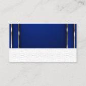 Zuhause | Luxury Gold Blue Background Visitenkarte (Rückseite)