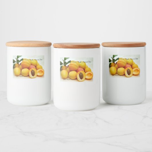 Zuhause Made Apricot Container-Etikett Lebensmitteletikett (Flaschen)