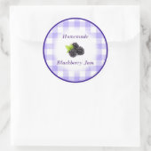 Zuhause-made BlackBerry-Konfitüre Runder Aufkleber (Tasche)