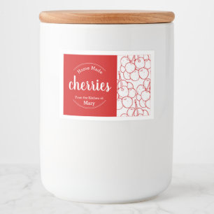Zuhause Made-Cherries Food Label Lebensmitteletikett