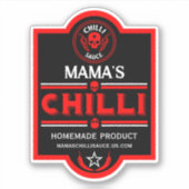 Zuhause Made Chili Sauce Aufkleber (Vorderseite)