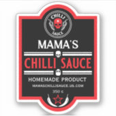Zuhause Made Chili Sauce Aufkleber (Vorderseite)