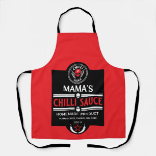Zuhause Made Chili Sauce Schürze