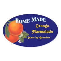 Zuhause Made Custom Orange Marmalade Stickers