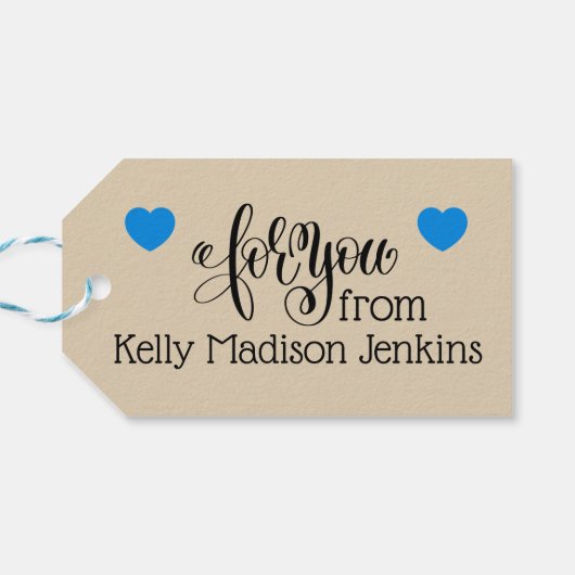 Zuhause Made Gift Tag Geschenkanhänger (Rückseite Horizontal)