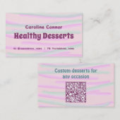 Zuhause Made Healthy Desserts & Cakes Wasserfarbe Visitenkarte (Vorne/Hinten)