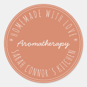 Zuhause made in Liebe Aromatherapy Runder Aufkleber
