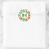 Zuhause Made IRISH STEW Ireland Flag Kleeblatt Runder Aufkleber (Tasche)