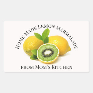 Zuhause Made Lemon Marmalade Label Rechteckiger Aufkleber